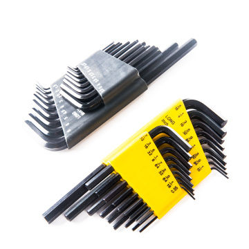 36pcs multi bike bicycle repair hand tool metric SAE inch size long arm black finish L sharpe allen hexagon hex key wrench set